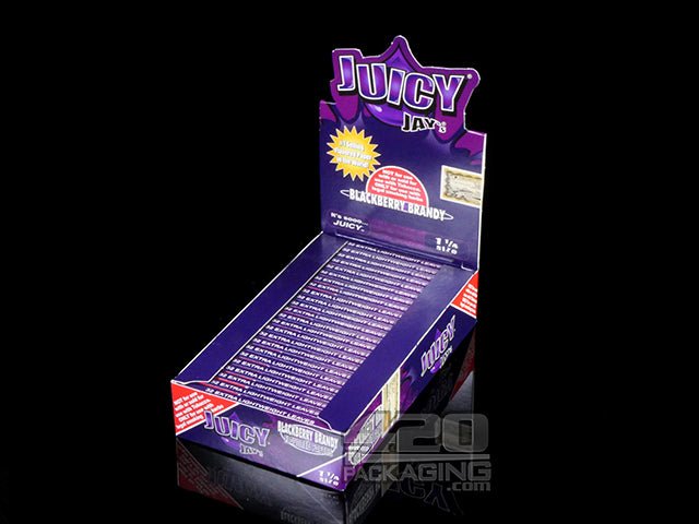 Juicy Jay's 1 1-4 Size Blackberry Brandy Flavored Hemp Rolling Papers - 1