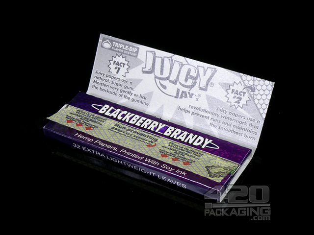 Juicy Jay's 1 1-4 Size Blackberry Brandy Flavored Hemp Rolling Papers - 4