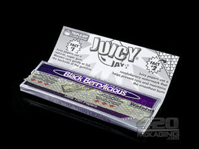 Juicy Jay's 1 1-4 Size Super Fine Black Berrylicious Flavored Hemp Rolling Papers - 4