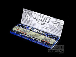 Juicy Jay's 1 1-4 Size Blueberry Flavored Hemp Rolling Papers - 4
