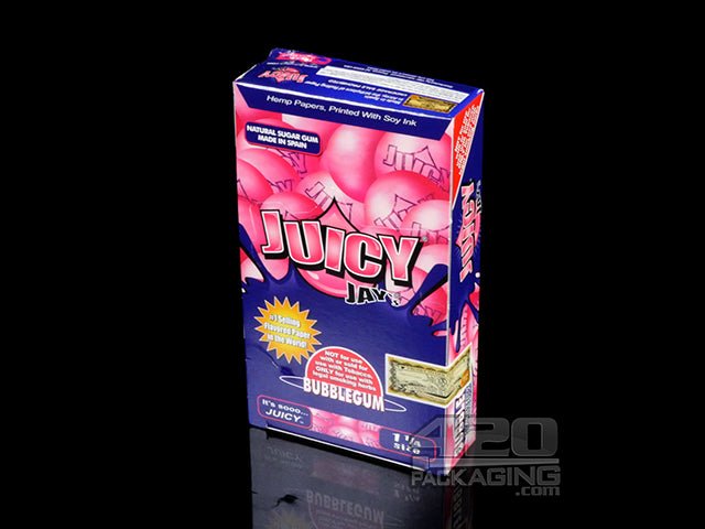 Juicy Jay's 1 1-4 Size Bubble Gum Flavored Hemp Rolling Papers - 2