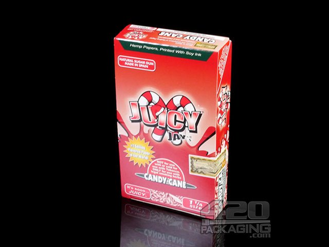Juicy Jay's 1 1-4 Size Candy Cane Flavored Hemp Rolling Papers - 2