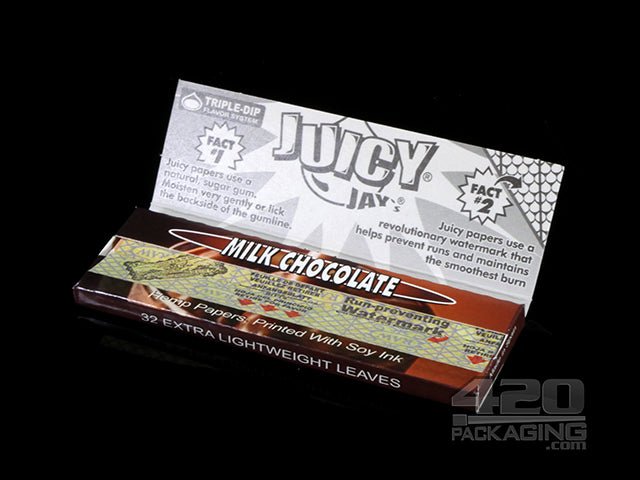 Juicy Jay's 1 1-4 Size Chocolate Flavored Hemp Rolling Papers - 4