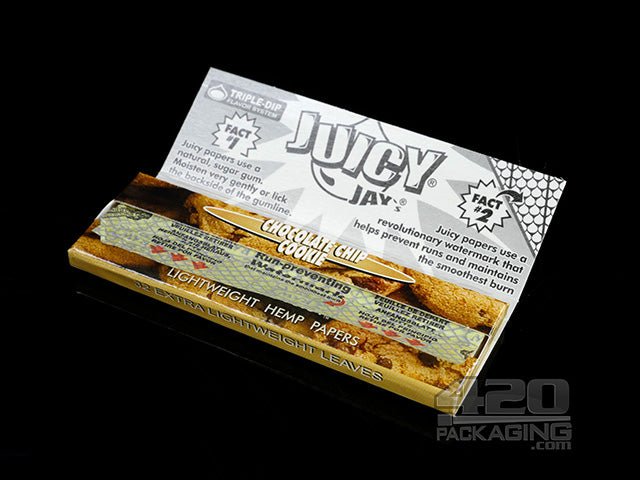 Juicy Jay's 1 1-4 Size Chocolate Chip Cookie Flavored Hemp Rolling Papers - 4