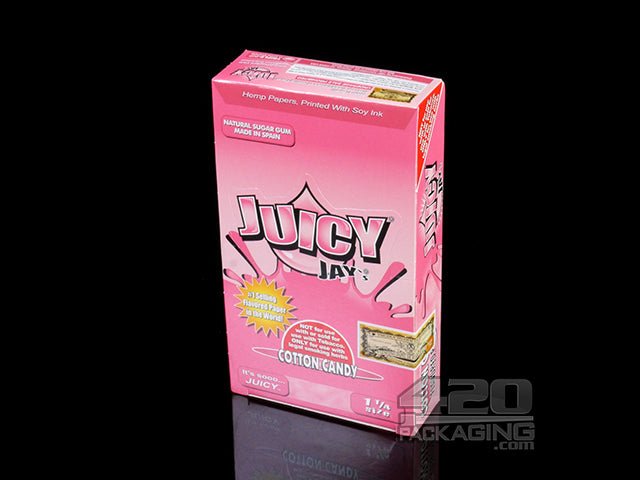 Juicy Jay's 1 1-4 Size Cotton Candy Flavored Hemp Rolling Papers - 2