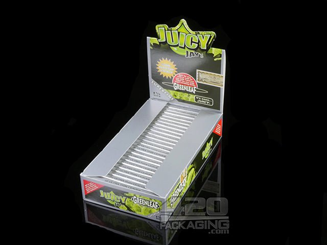 Juicy Jay's 1 1-4 Size Super Fine Green Leaf Flavored Hemp Rolling Papers - 1