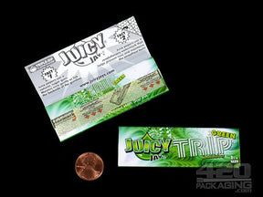 Juicy Jay's 1 1-4 Size Green Trip Flavored Hemp Rolling Papers - 3