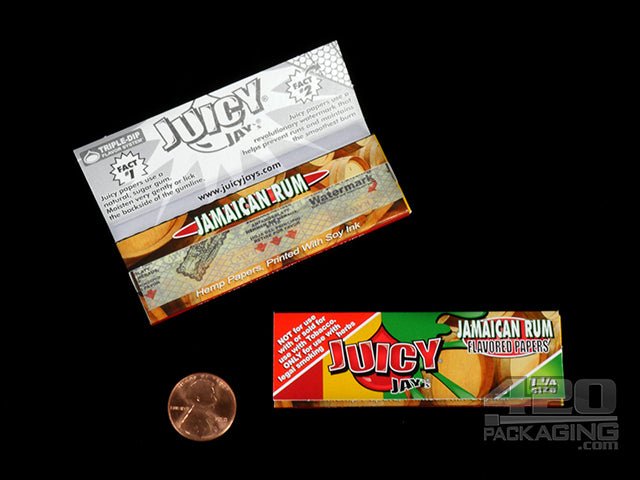 Juicy Jay's 1 1-4 Size Jamaican Rum Flavored Hemp Rolling Papers - 3