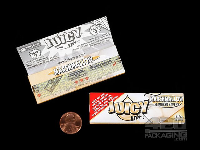 Juicy Jay's 1 1-4 Size Marshmallow Flavored Hemp Rolling Papers - 3