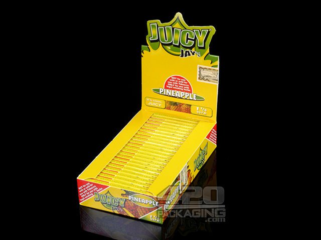 Juicy Jay's 1 1-4 Size Pineapple Flavored Hemp Rolling Papers - 1