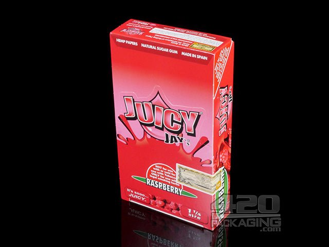 Juicy Jay's 1 1-4 Size Raspberry Flavored Hemp Rolling Papers - 2