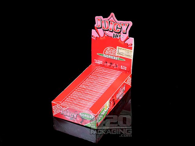 Juicy Jay's 1 1-4 Size Raspberry Flavored Hemp Rolling Papers - 1