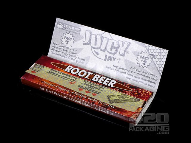 Juicy Jay's 1 1-4 Size Root Beer Flavored Hemp Rolling Papers - 4