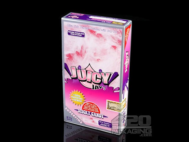 Juicy Jay's 1 1-4 Size Super Fine Sticky Candy Flavored Hemp Rolling Papers - 2