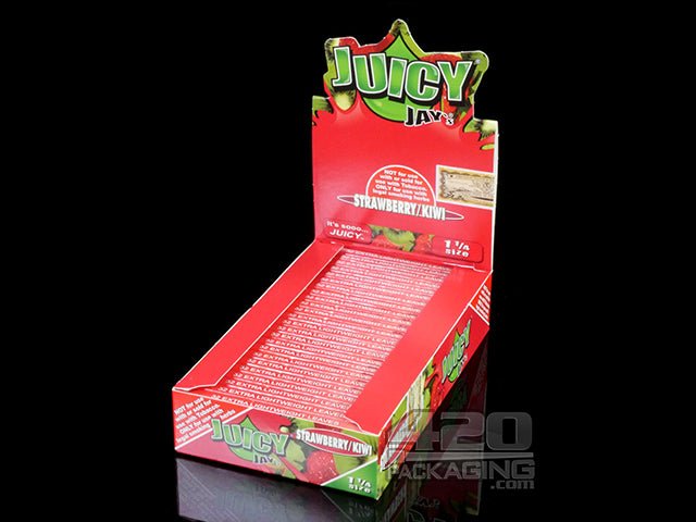 Juicy Jay's 1 1-4 Size Strawberry Kiwi Flavored Hemp Rolling Papers - 1
