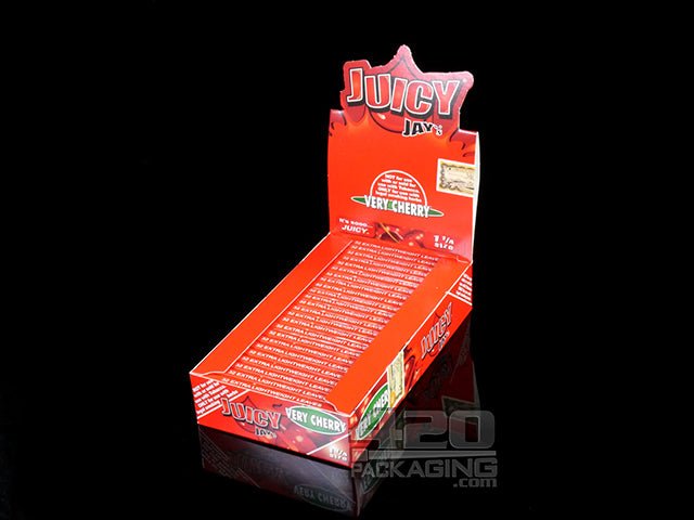 Juicy Jay's 1 1-4 Size Very Cherry Flavored Hemp Rolling Papers - 1