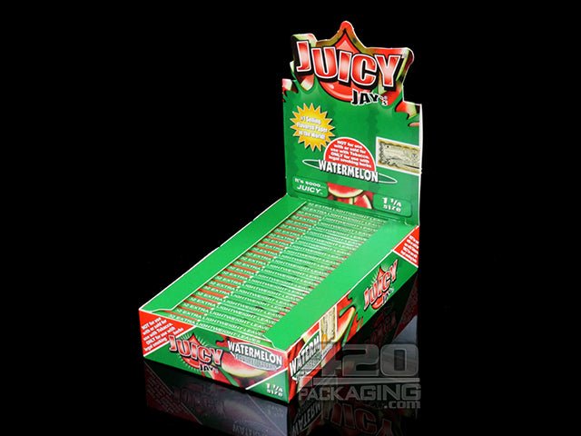 Juicy Jay's 1 1-4 Size Watermelon Flavored Hemp Rolling Papers - 1