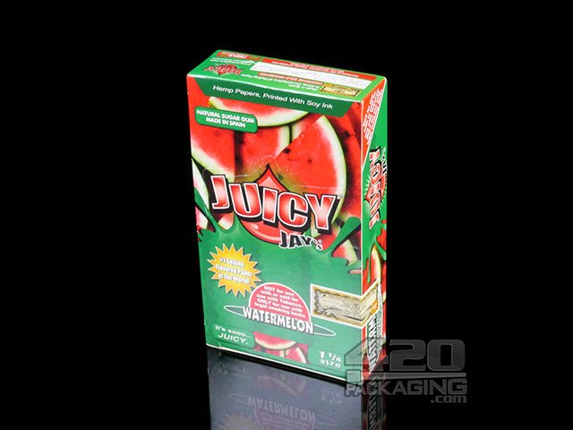 Juicy Jay's 1 1-4 Size Watermelon Flavored Hemp Rolling Papers - 2