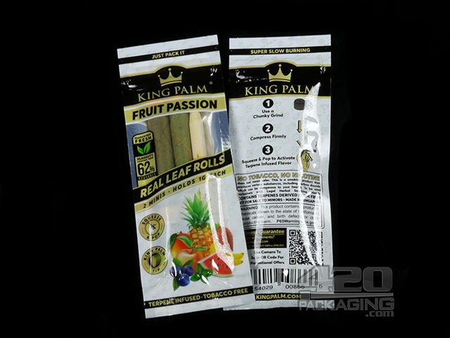 King Palm Fruit Passion Flavored Mini Rolls 2 Packs 20/Box - 4