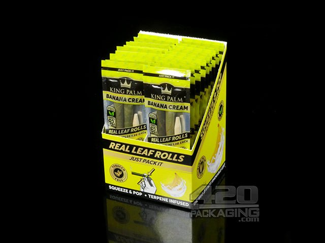 King Palm Banana Cream Flavored Slim Rolls 2 Packs 20/Box - 1