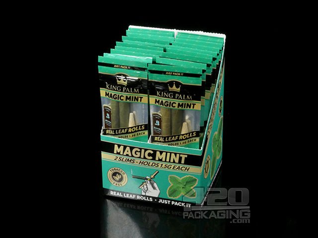 King Palm Magic Mint Flavored Slim Rolls 2 Packs 20/Box - 1