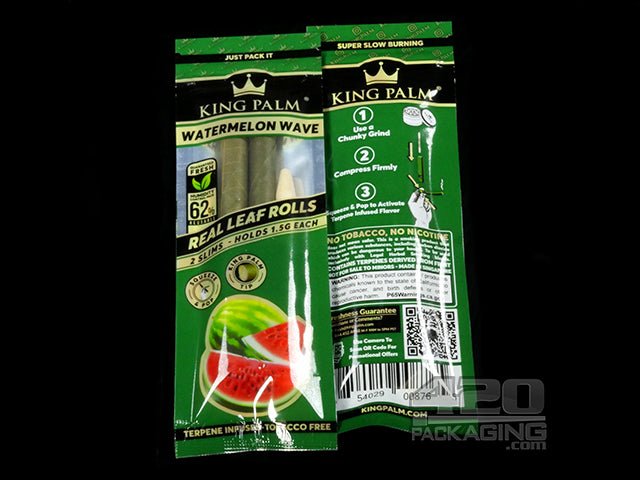 King Palm Watermelon Wave Flavored Slim Rolls 2 Packs 20/Box - 4
