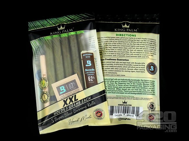 King Palm XXL Size Leaf Rolls 5 Piece Packs 15/Box - 2