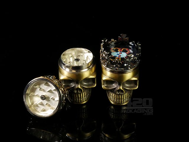King Skull Three Piece Metal Grinder 6/Box - 1