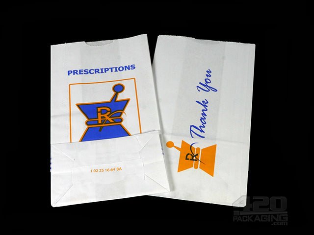 Extra Large Kraft Pharmacy Prescription Paper Bags 1000/Box - 1