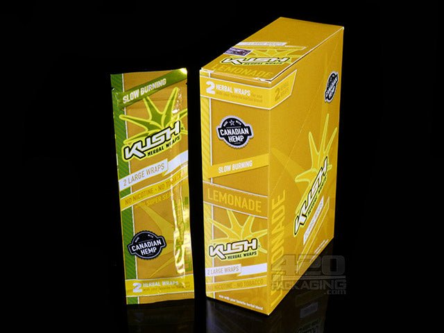 Kush Lemonade Flavored Herbal Hemp Wraps 25/Box - 1