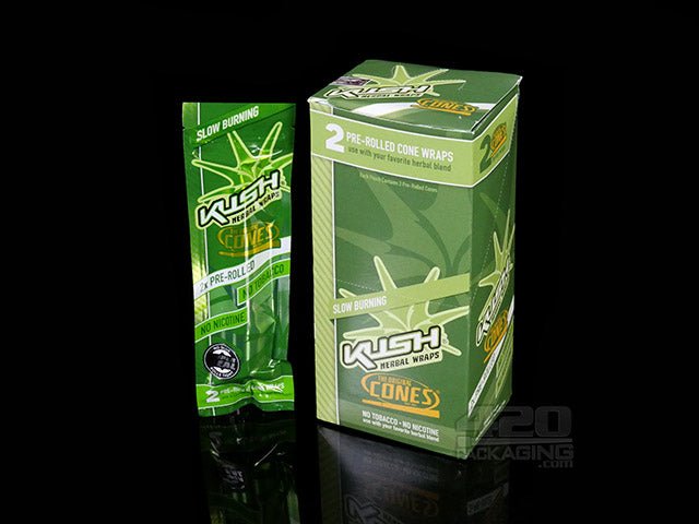 Kush Original Flavored Herbal Hemp Conical Wraps 15/Box - 1