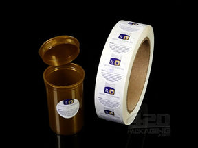 1" Diameter Small Round Medical Labels 1000/Roll - 3