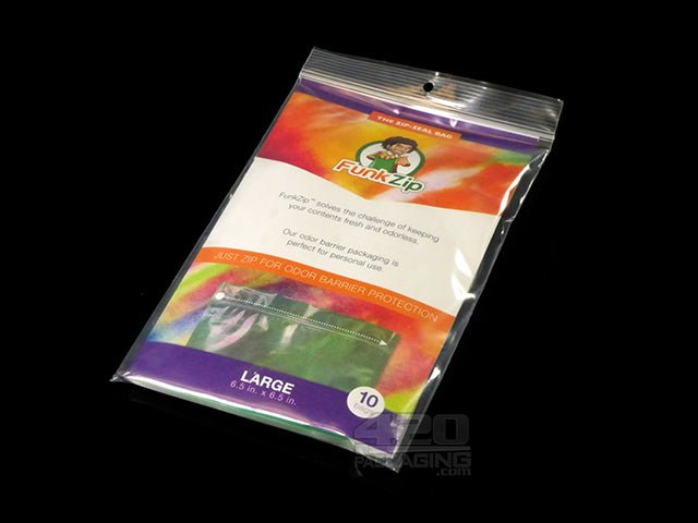 Large Funk Zip Odor Barrier Zip Seal Bags 10-Pack - 3