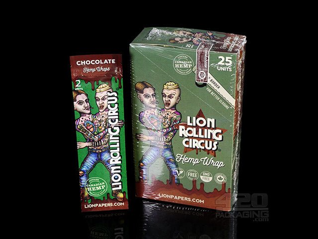 Lion Rolling Circus Chocolate Hemp Wraps 25/Box - 1