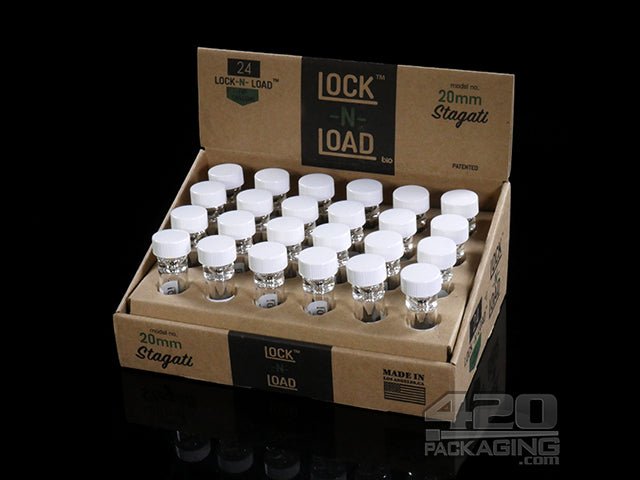 Lock-N-Load 20mm Stagati Glass Chillum 24/Box - 4