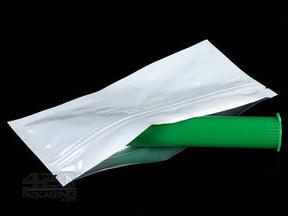 White-Clear 6" x 3" Mylar Flat Seal Zip Bags (Pre Rolls) 1000/Box - 4