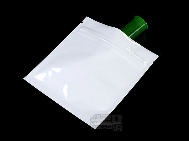 White-Clear 4.5" x 4.5" Mylar Flat Seal Zip Bags 1000/Box - 3