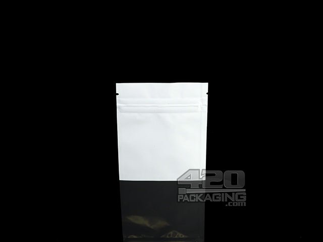White-Clear 3.4" x 4" Mylar Flat Seal Zip Bags 1000/Box - 1
