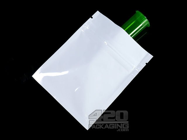 White-Clear 3.4" x 4" Mylar Flat Seal Zip Bags 1000/Box - 3