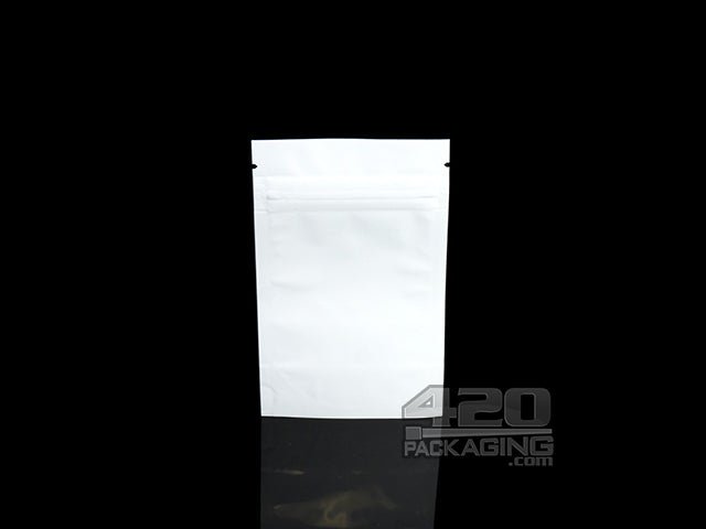 White-Clear 3" x 5" Mylar Stand Up Pouch Zip Bags 1000/Box - 1