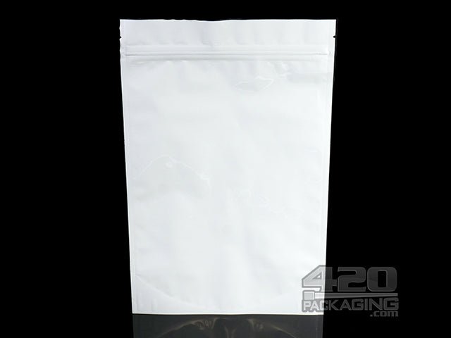 White-Clear 7” x 11” Mylar Stand Up Pouch Zip Bags 1000/Box - 1