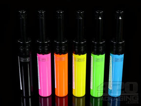 Fluorescent Neon Color Electronic Mini Tube Clipper Lighters 24/Box - 1