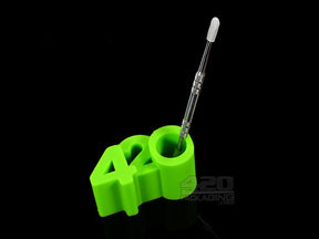 NoGoo 420 Shaped Silicone Dab Stand Green - 3