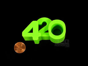 NoGoo 420 Shaped Silicone Dab Stand Green - 2