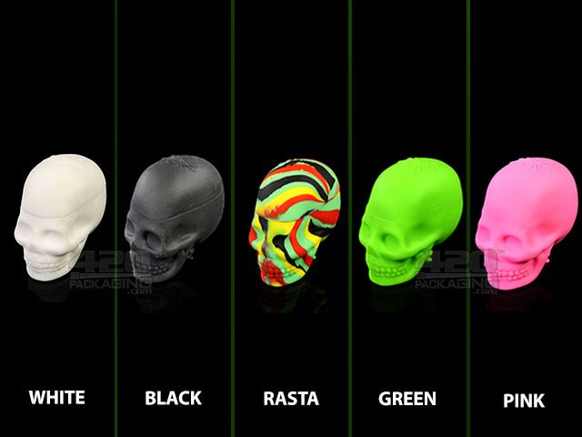 NoGoo® Silicone Non Stick Skull Container Green - 4