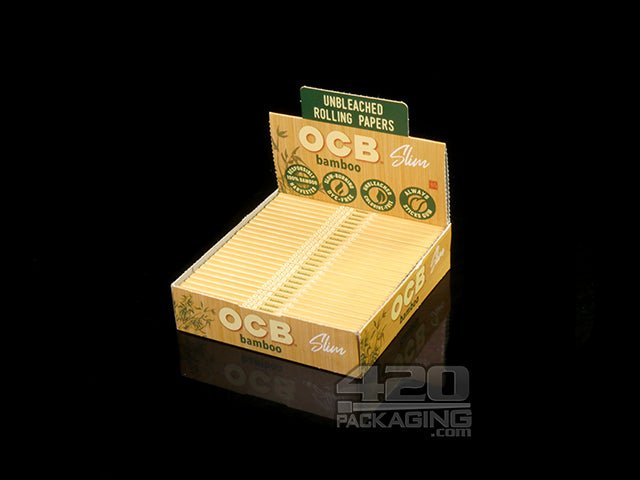 OCB Slim Size Bamboo Rolling Papers 24/Box - 1