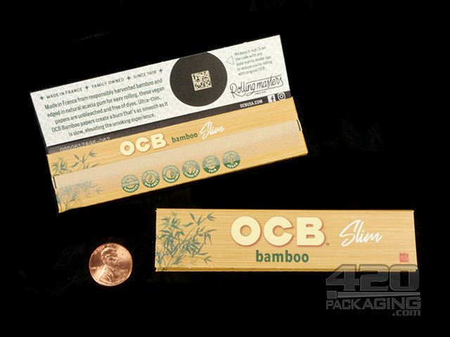 OCB Slim Size Bamboo Rolling Papers 24/Box - 2