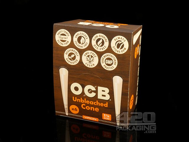 OCB 1 1-4 Size Pre Rolled Paper Cones Display Case - 2