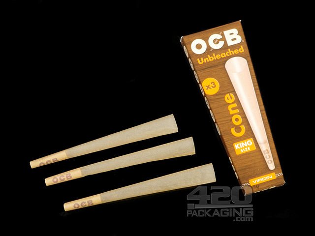 OCB King Size Pre Rolled Paper Cones Display Case - 3