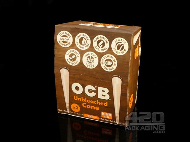 OCB King Size Pre Rolled Paper Cones Display Case - 2
